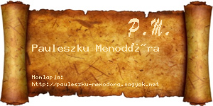 Pauleszku Menodóra névjegykártya